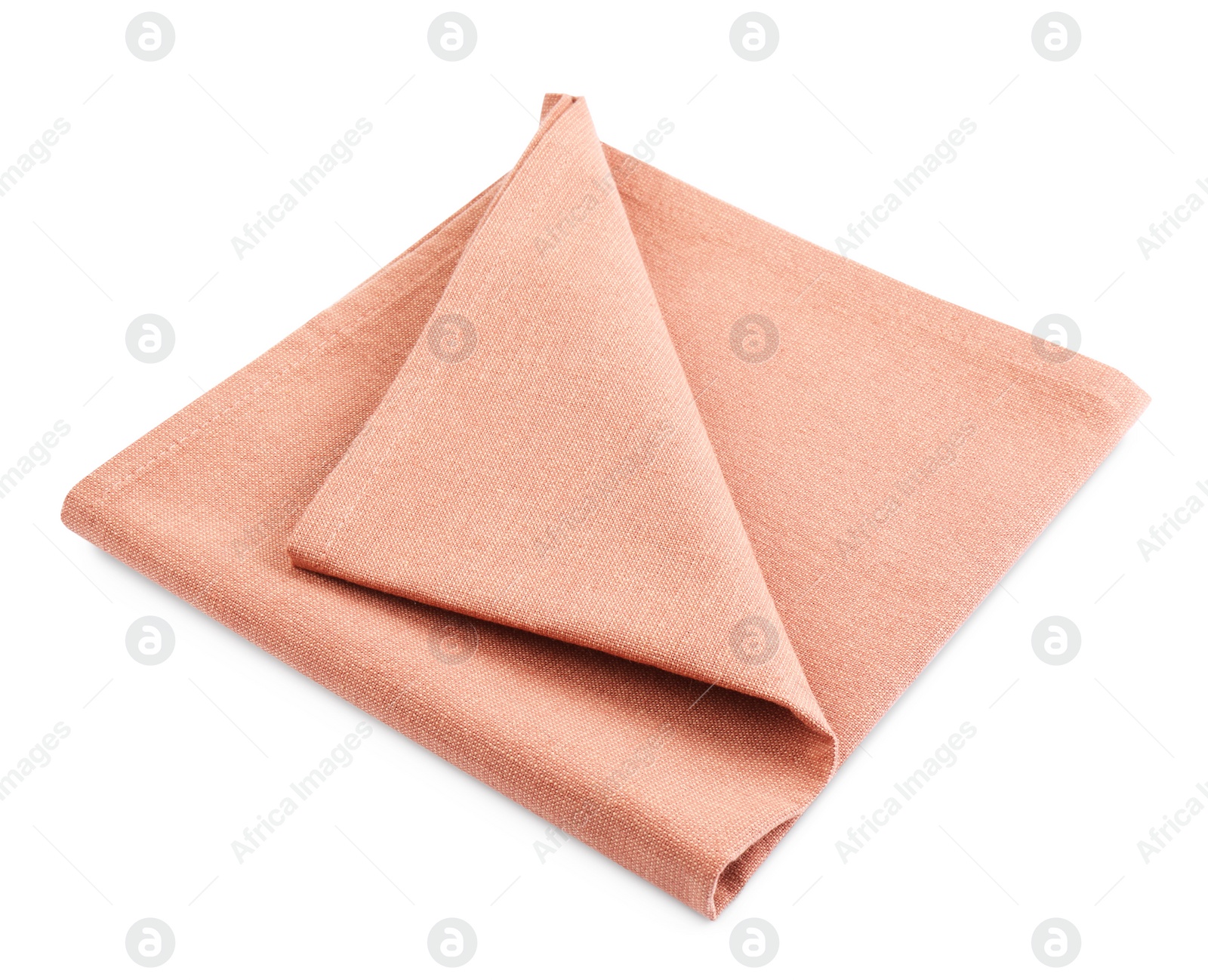 Photo of Stylish color fabric napkin isolated on white