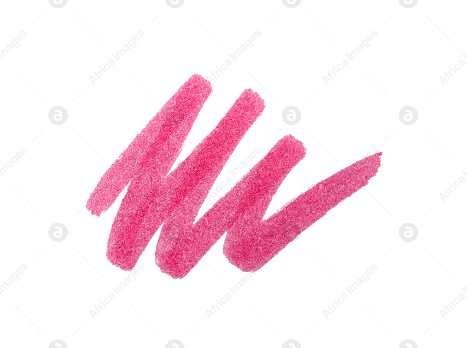 Photo of Stroke drawn with pink marker isolated on white, top view