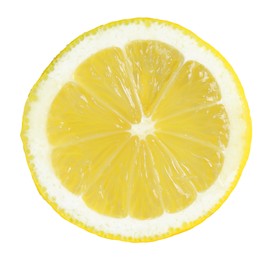 Piece of fresh lemon isolated on white