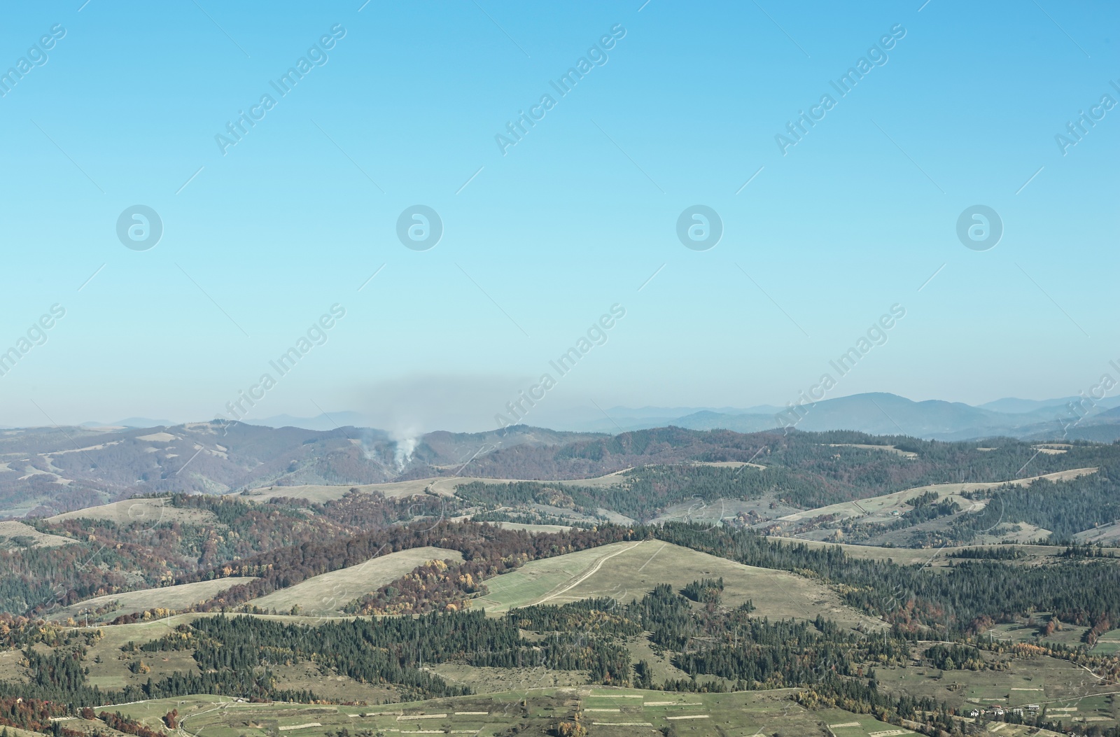 Photo of Amazing mountain landscape with blue sky on sunny day