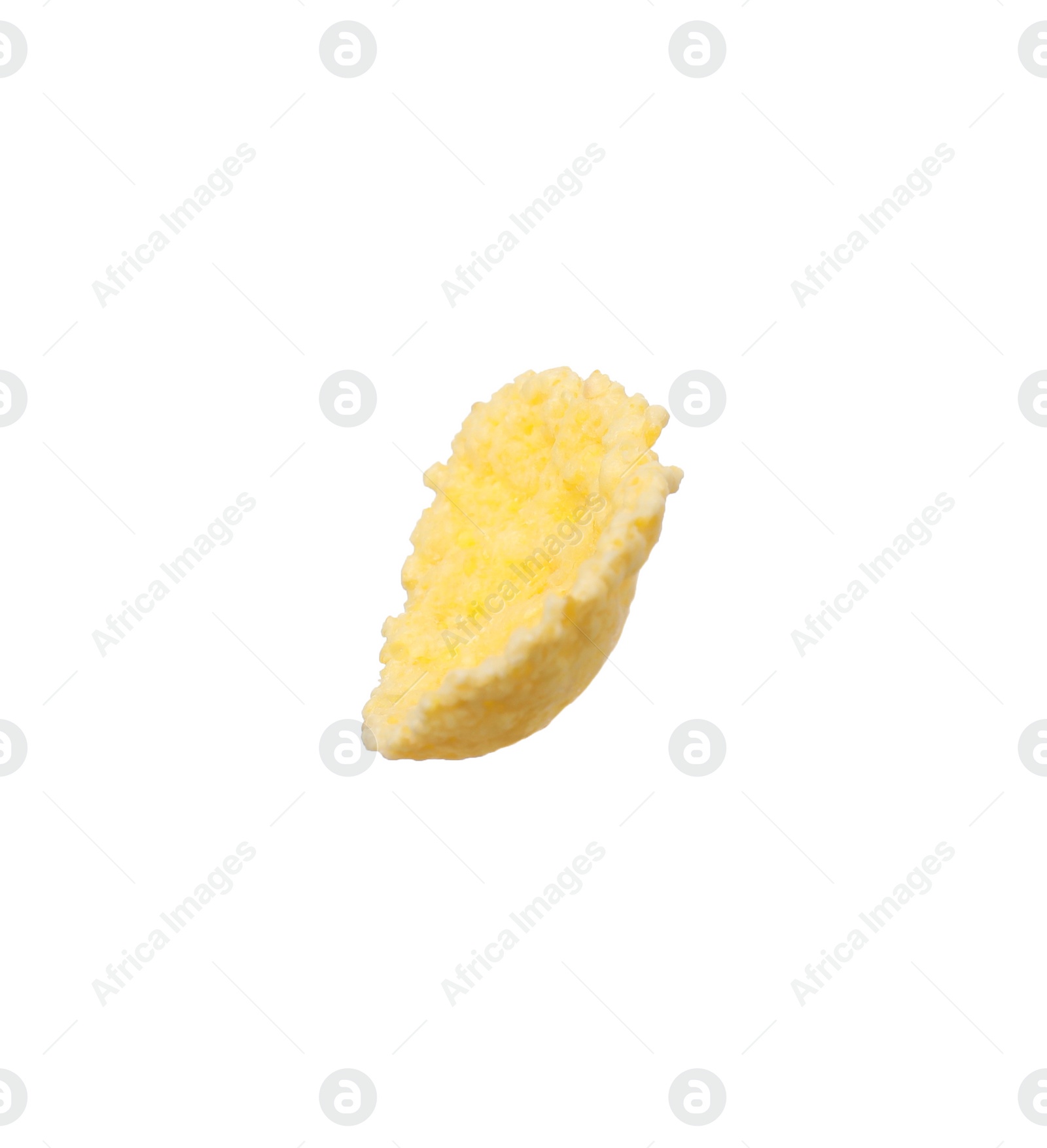 Photo of Breakfast cereal. Tasty corn flake isolated on white