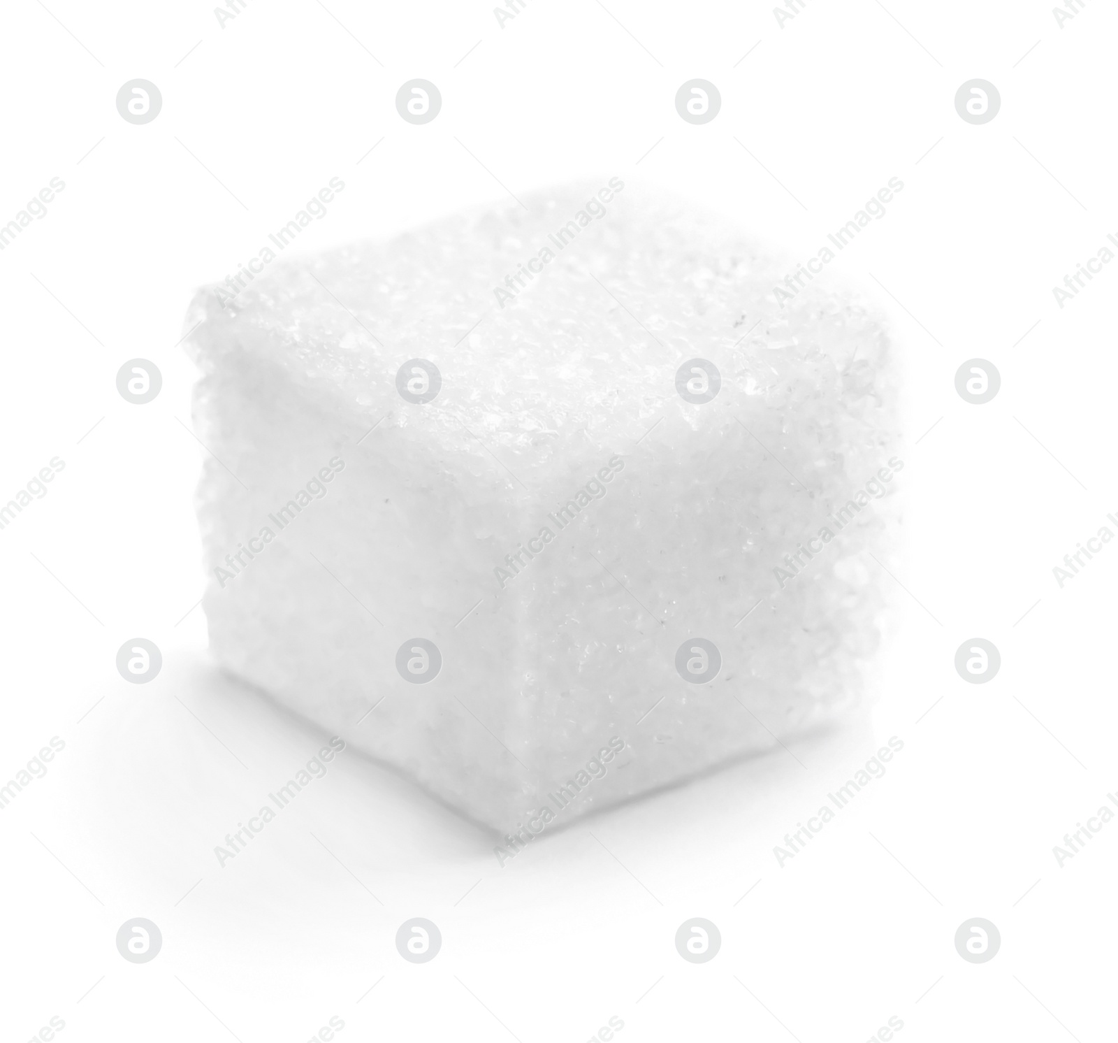 Photo of Refined sugar cube on white background