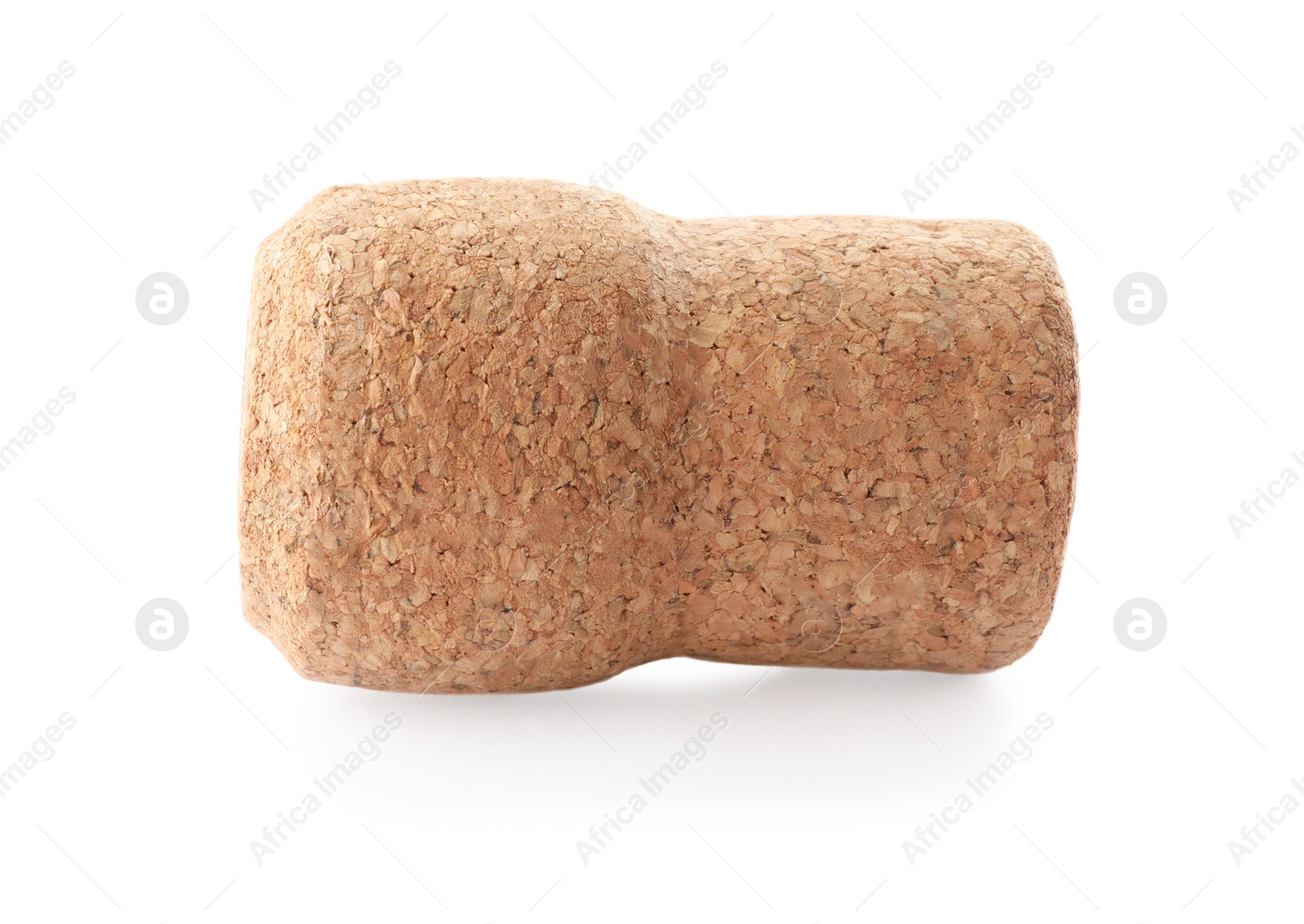 Photo of One sparkling wine cork isolated on white