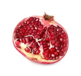 Half of fresh pomegranate isolated on white