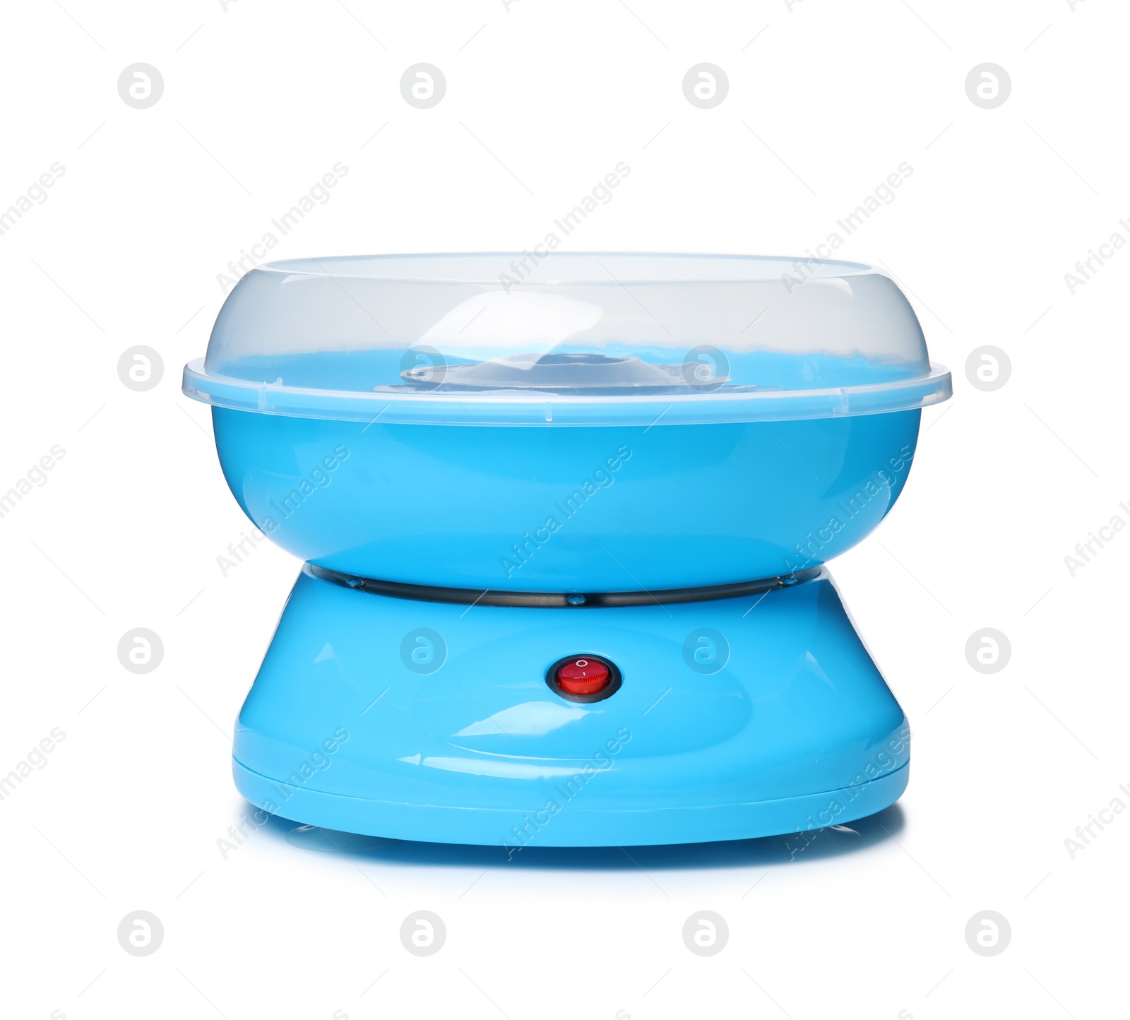 Photo of Portable candy cotton machine on white background