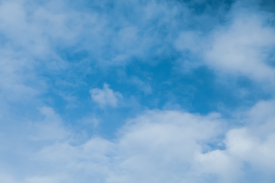 Photo of Beautiful blue sky with white clouds on sunny day