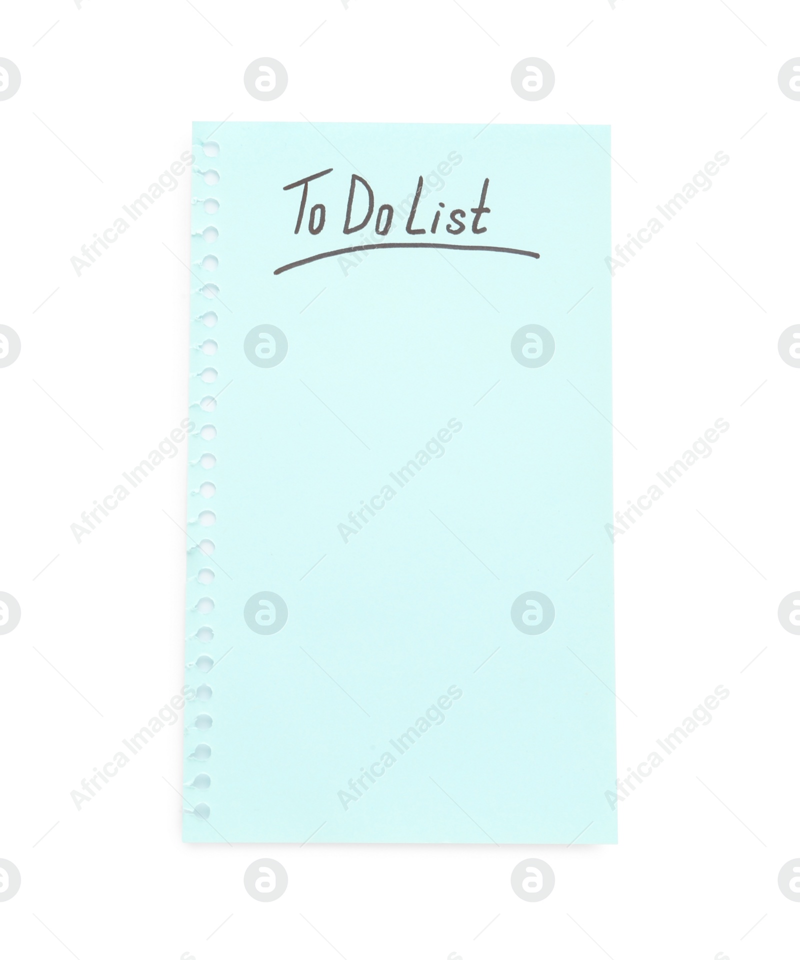 Photo of Notepad sheet with inscription To Do List on white table