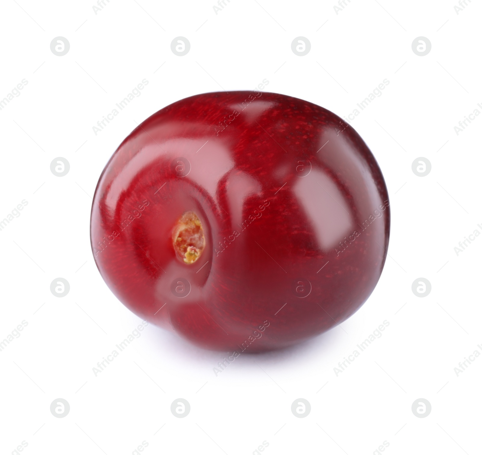 Photo of Tasty ripe red cherry isolated on white