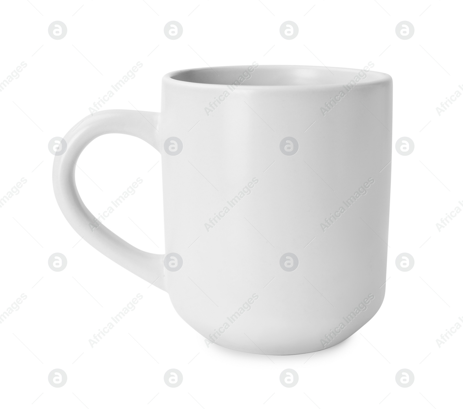 Photo of One clean ceramic cup isolated on white