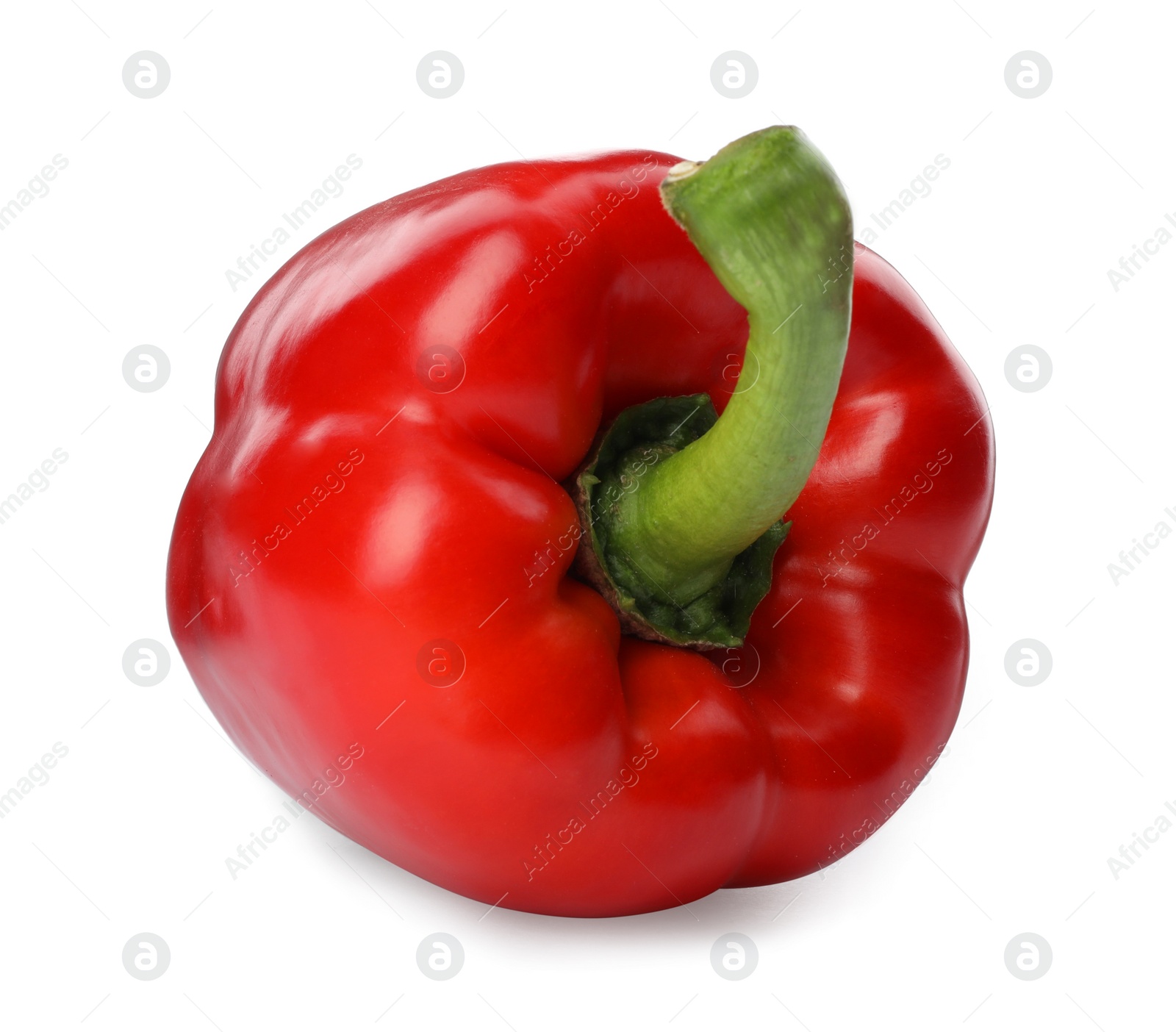 Photo of Fresh ripe red bell pepper isolated on white