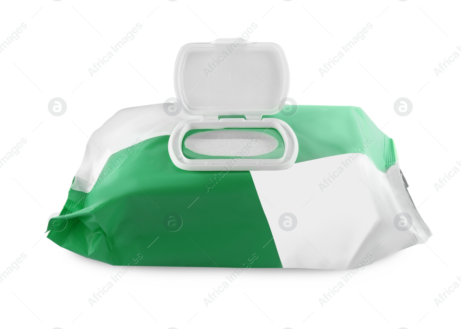 Image of Wet wipes flow pack isolated on white