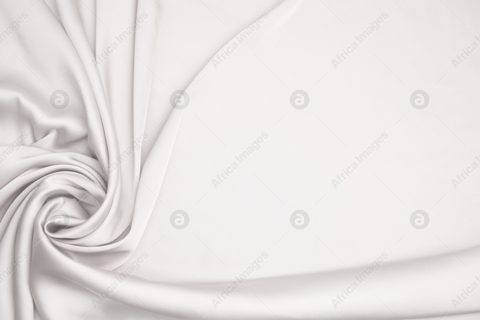 Image of Texture of delicate white silk as background, top view