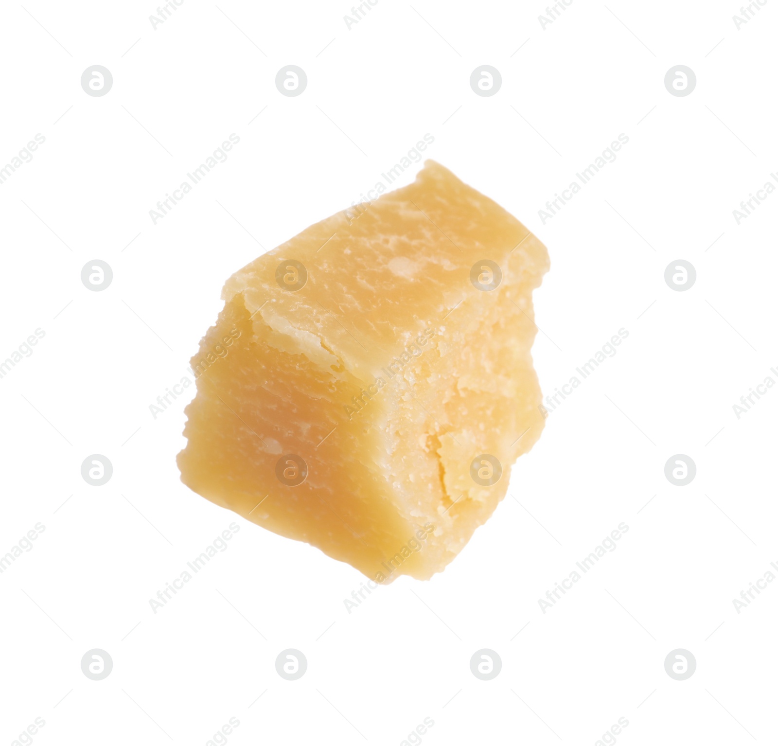 Photo of Piece of delicious parmesan cheese isolated on white