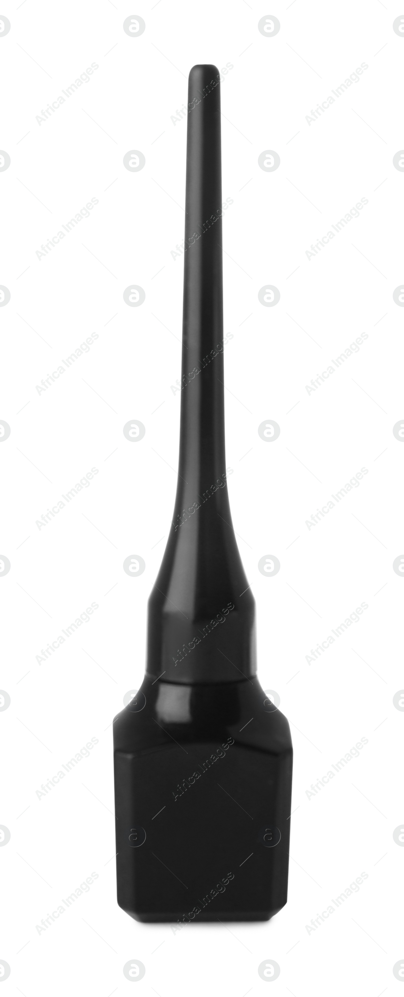 Photo of Black eyeliner isolated on white. Makeup product