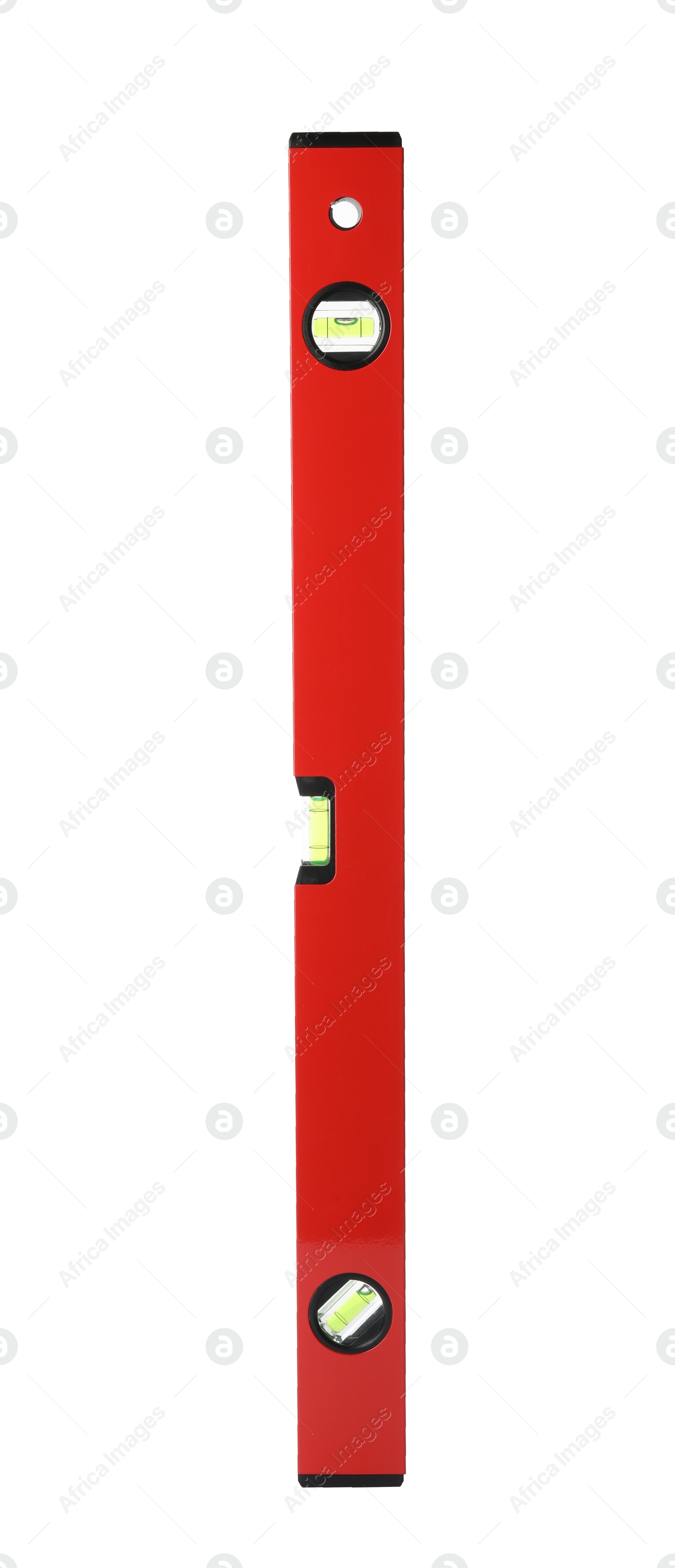 Photo of New building level on white background. Professional construction tool