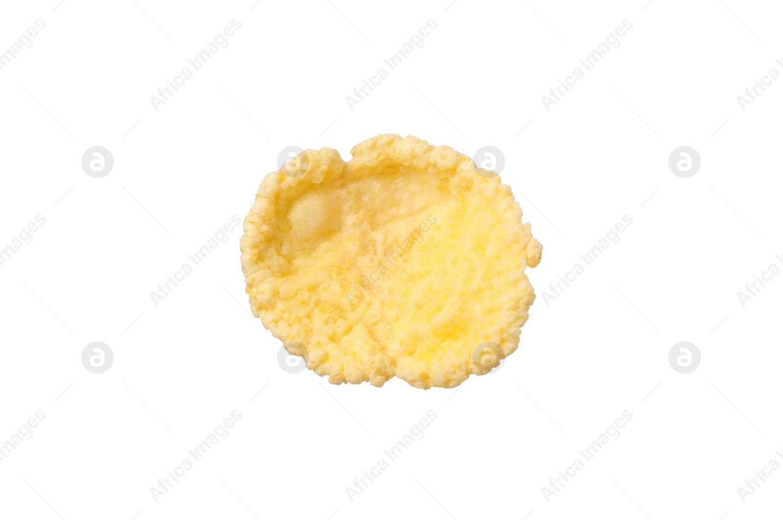 Photo of Breakfast cereal. Tasty corn flake isolated on white