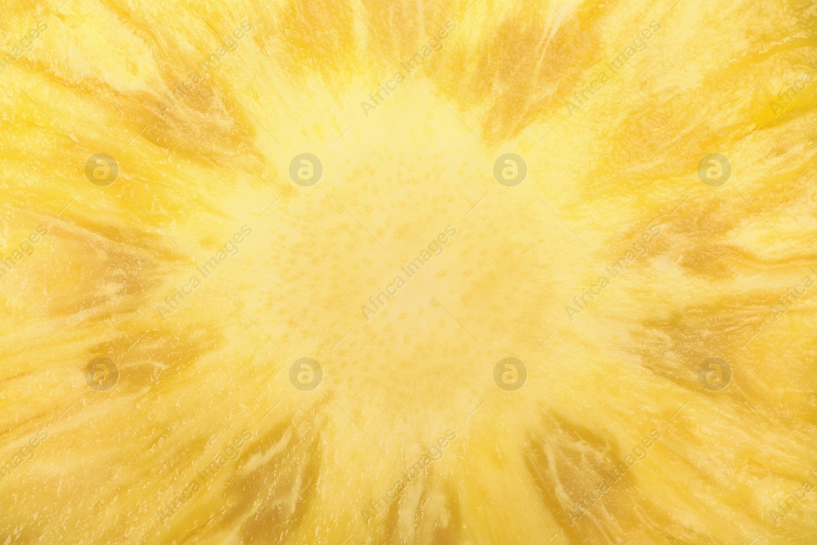 Photo of Slice of tasty ripe pineapple as background, closeup view