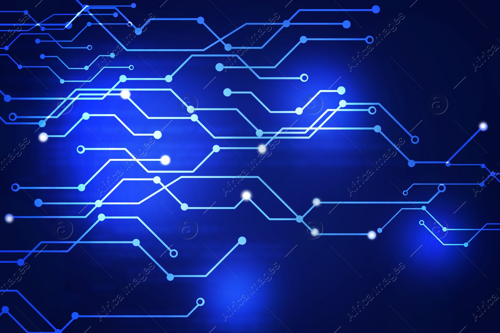 Illustration of Electronics and technology. Circuit board pattern illustration