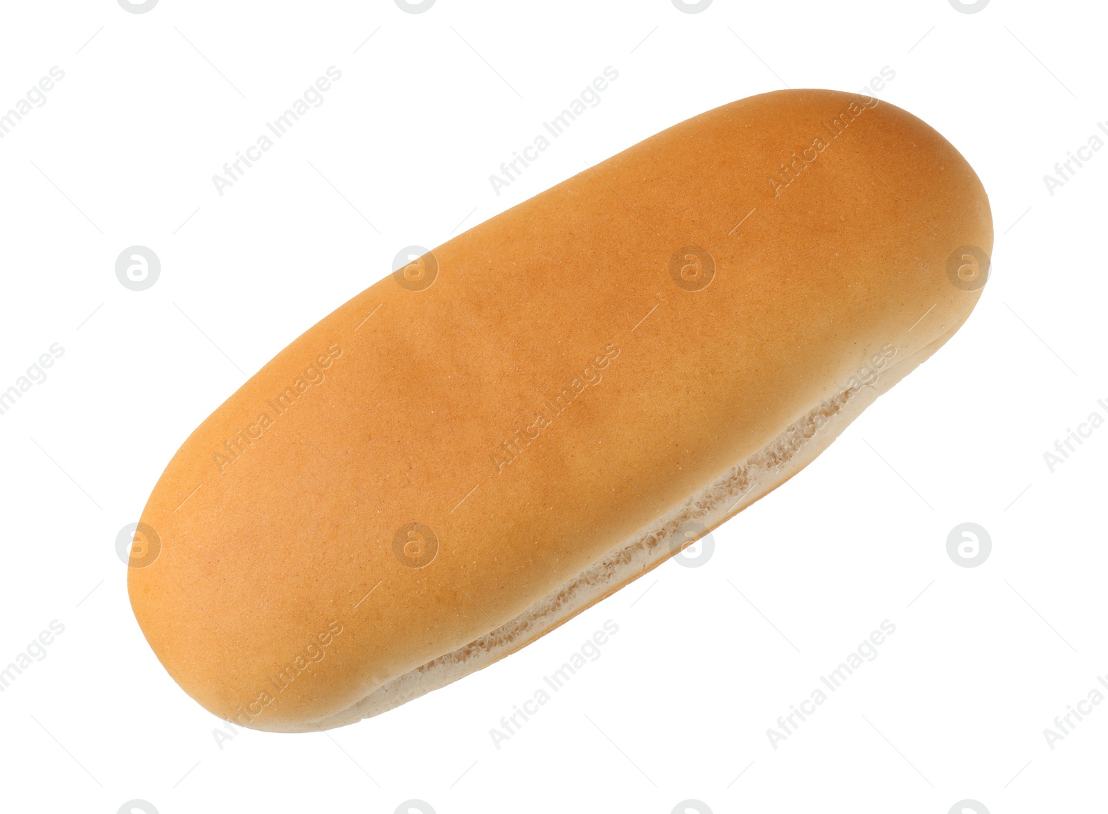 Photo of One fresh hot dog bun isolated on white