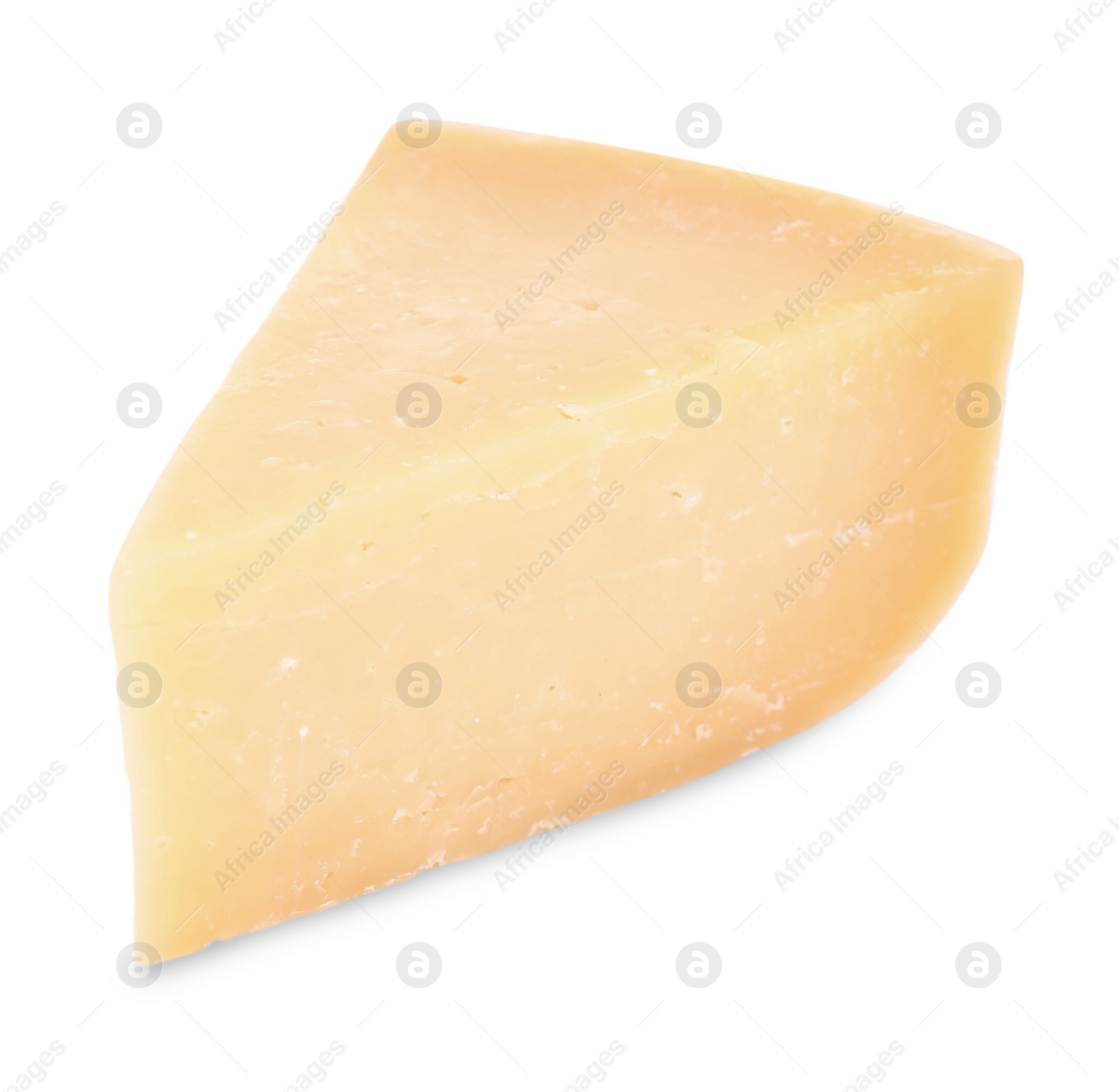 Photo of Piece of delicious parmesan cheese isolated on white