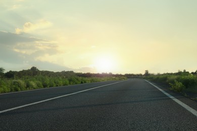 Photo of View of asphalt road on sunny day