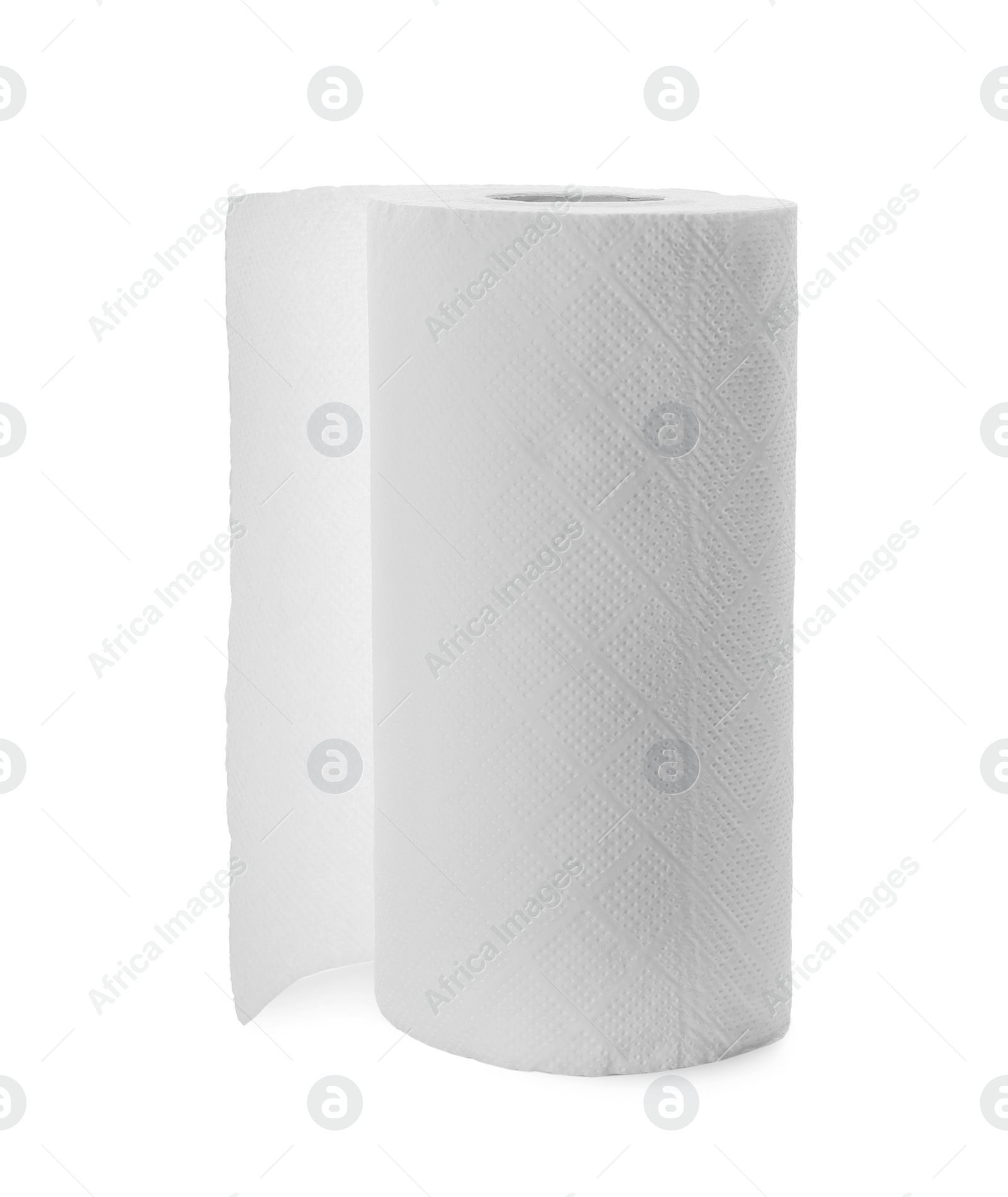 Photo of Roll of paper tissues isolated on white