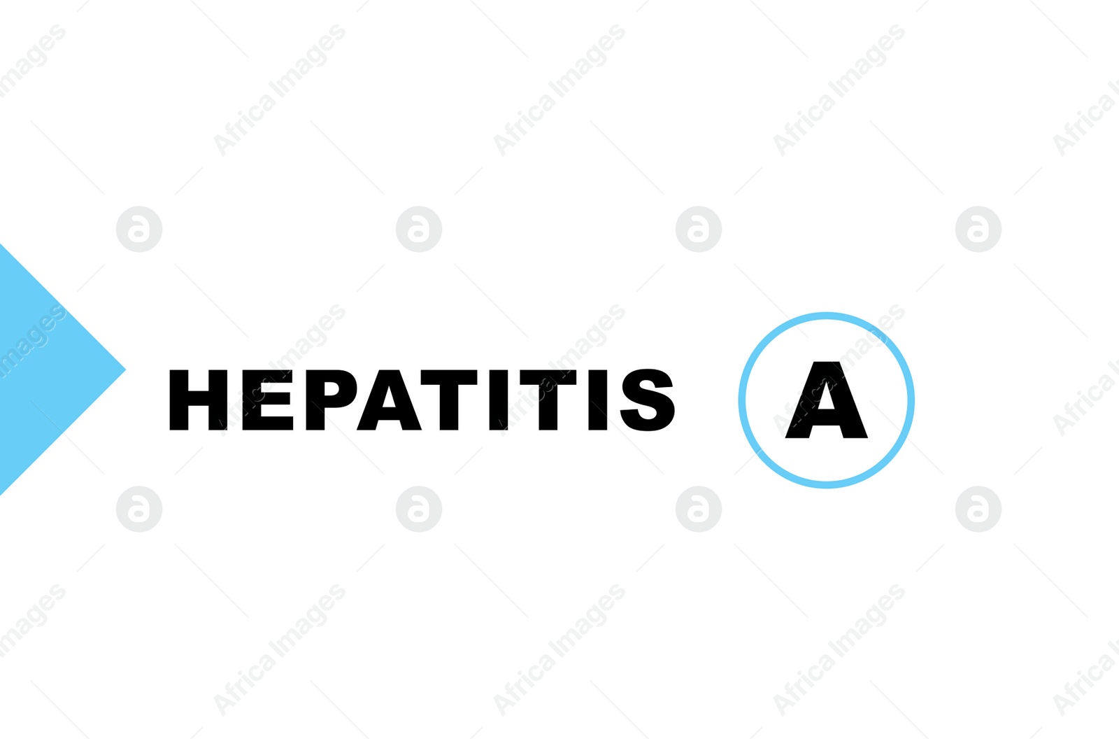 Illustration of Text Hepatitis A on white background, illustration