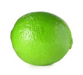 Photo of Fresh green ripe lime isolated on white