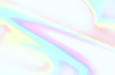 Illustration of Rainbow pastel colors on white background. Light refraction effect
