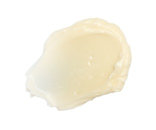 Photo of Tasty butter on white background, top view