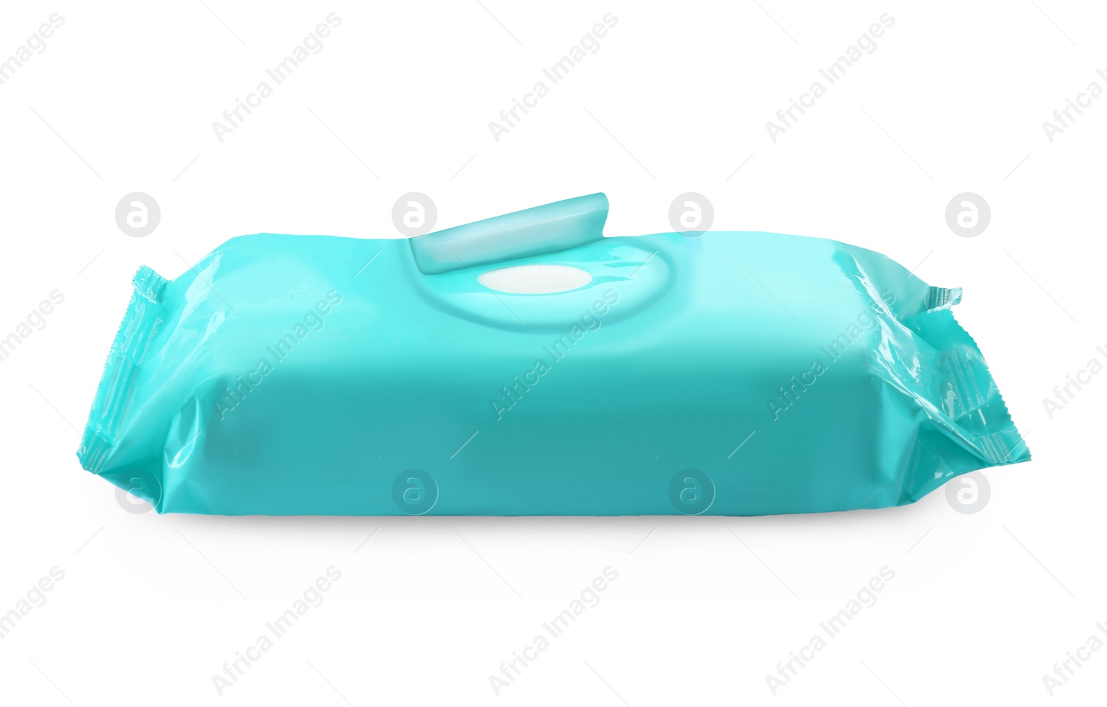 Image of Wet wipes flow pack isolated on white