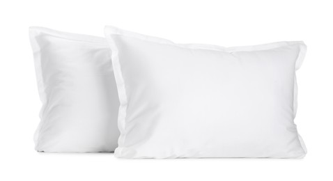 Photo of Two new soft pillows isolated on white