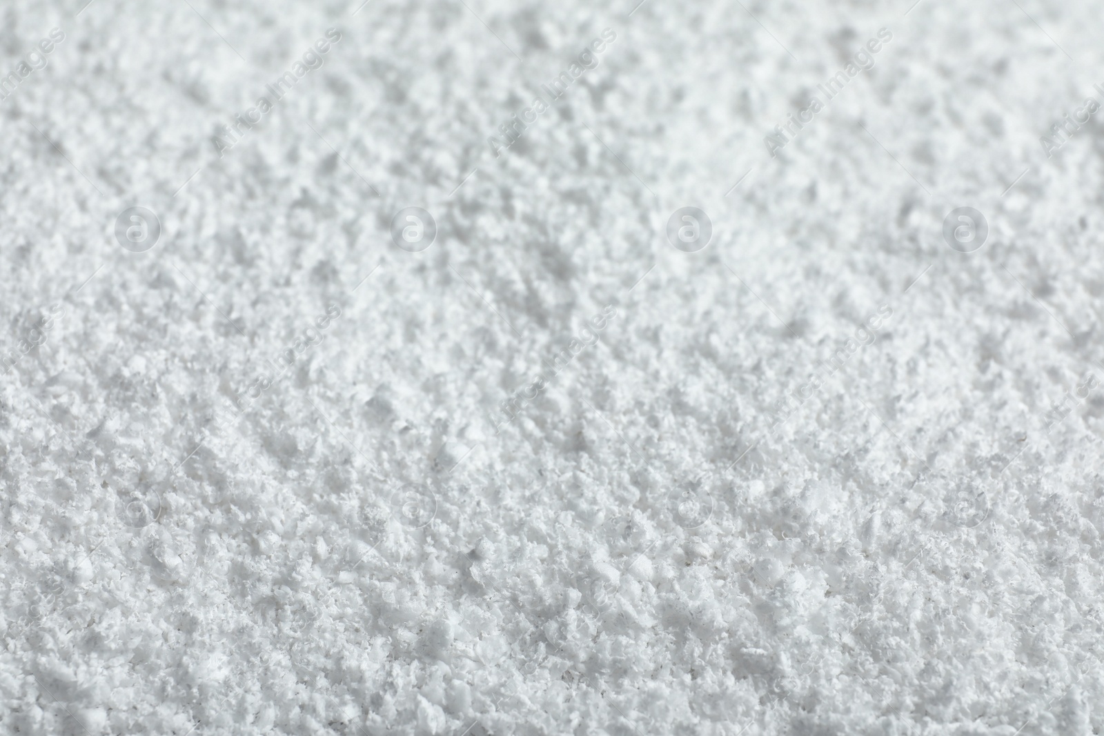 Photo of Pile of white snow as background, closeup view