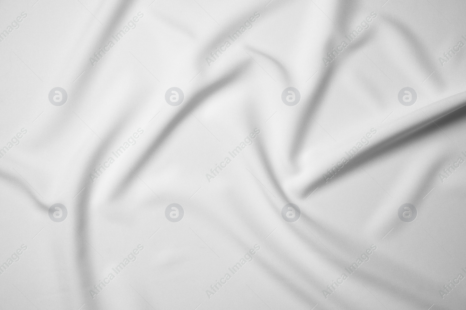 Photo of Texture of blank white flag as background, top view. Mockup for design