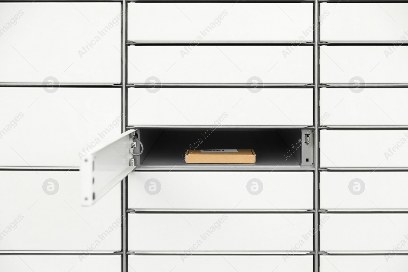 Photo of Parcel in locker of automated postal box