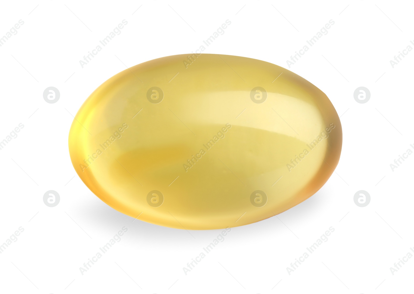 Photo of One pill isolated on white, top view