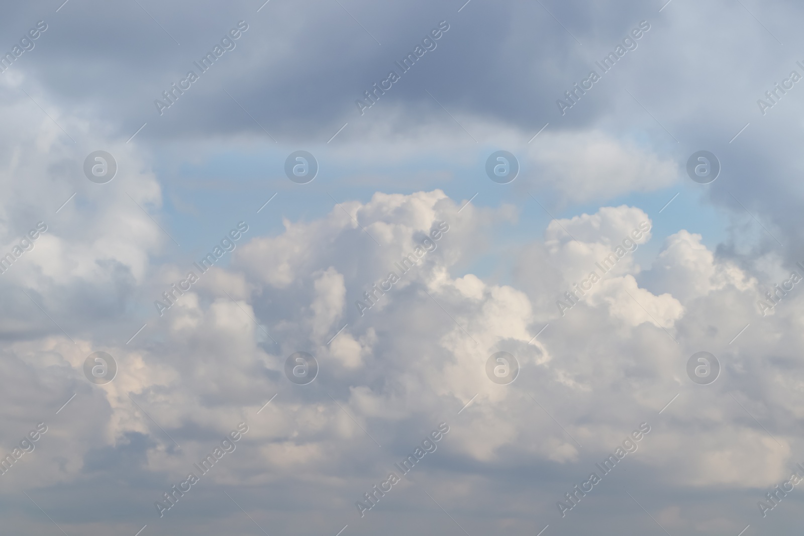 Photo of Picturesque view of beautiful blue sky with fluffy white clouds