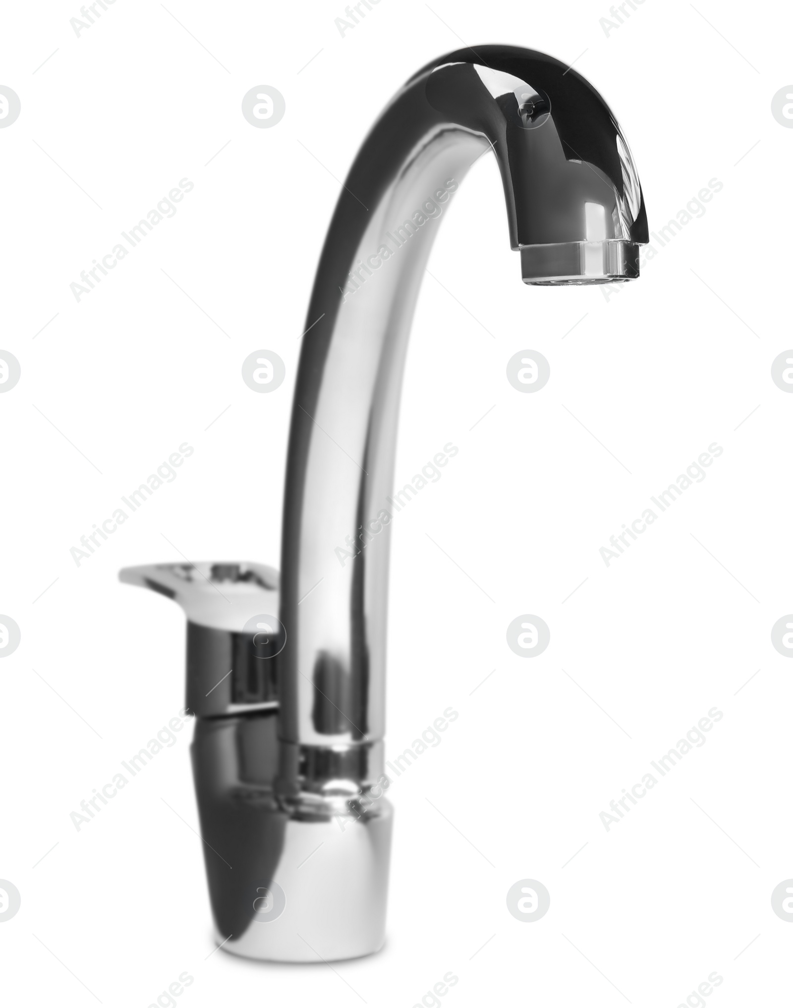 Photo of Single handle water tap isolated on white