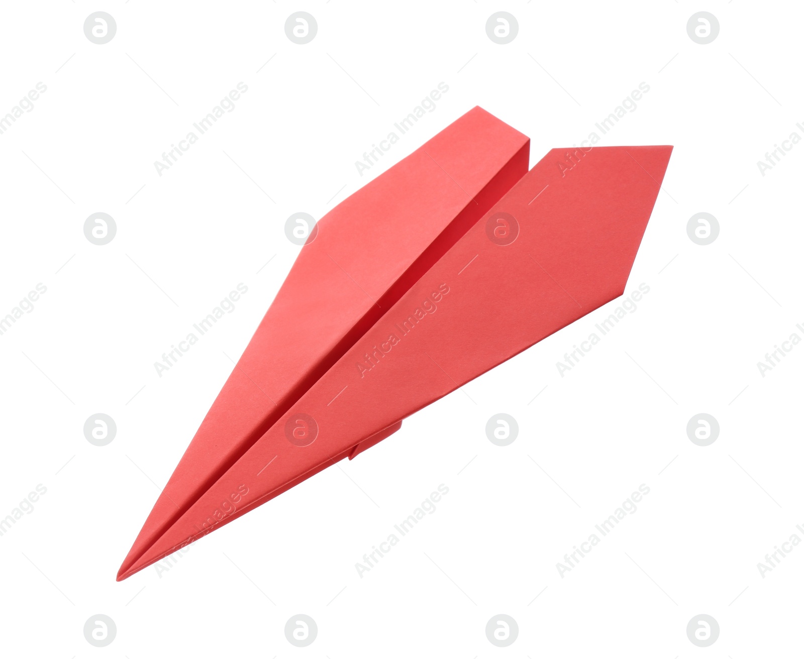 Photo of Handmade red paper plane isolated on white