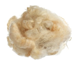 Photo of Heap of soft wool isolated on white