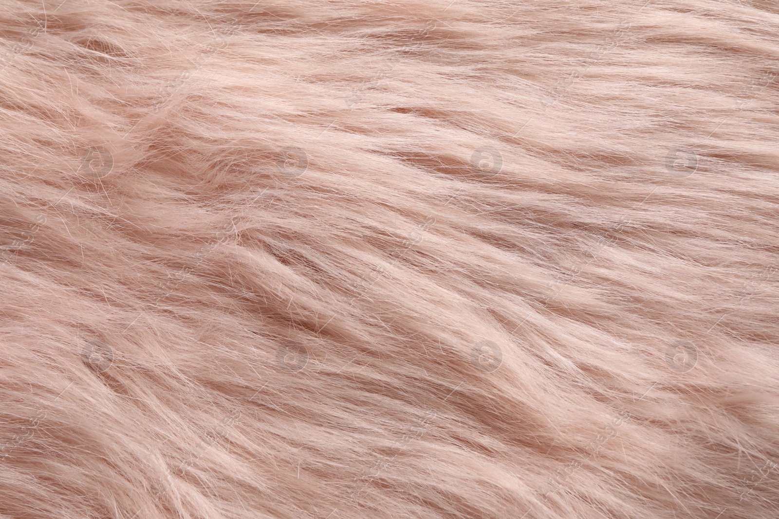 Photo of Texture of faux fur as background, top view