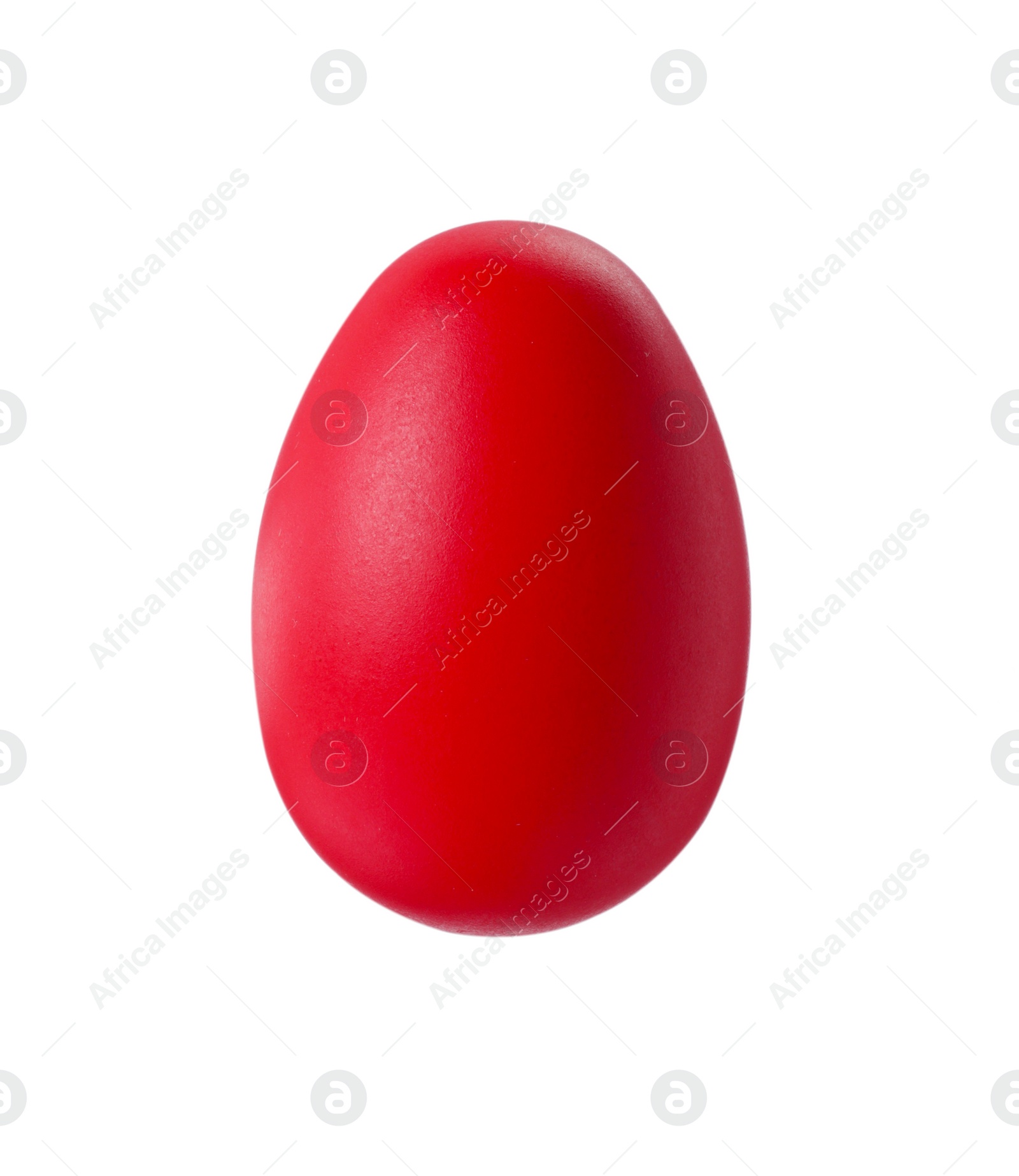 Photo of One red Easter egg isolated on white
