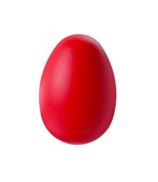 Photo of One red Easter egg isolated on white