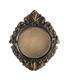 Beautiful empty vintage frame isolated on white