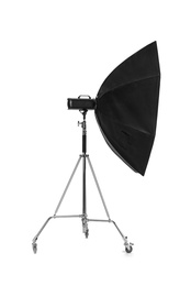 Photo of Studio lighting on white background. Food photography