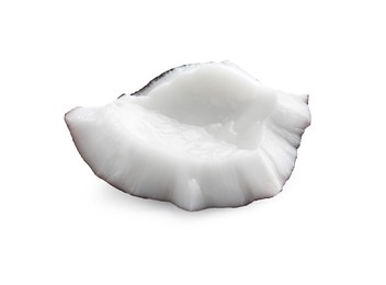 Photo of Piecefresh ripe coconut isolated on white