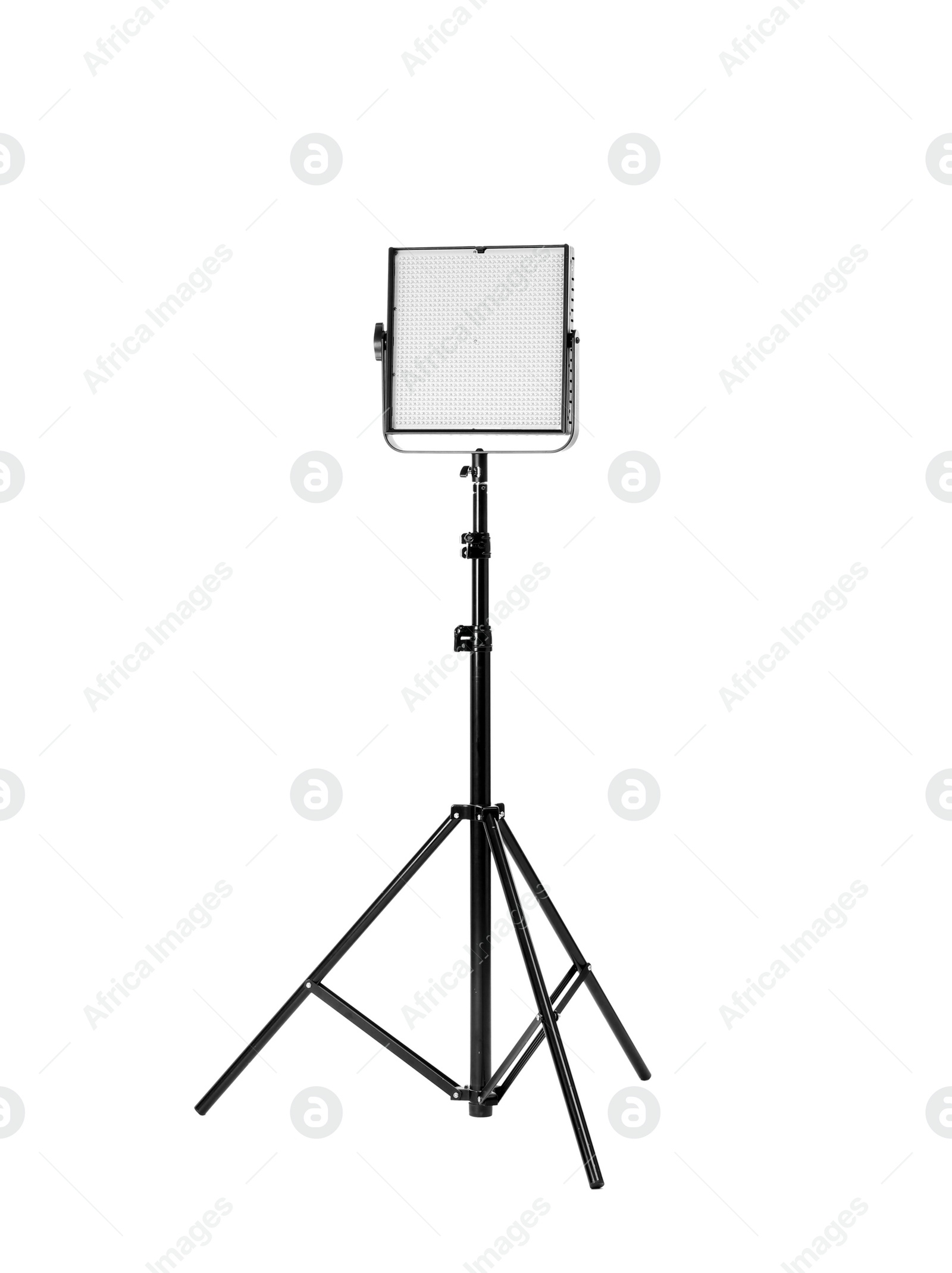 Photo of LED video light on white background. Food photography