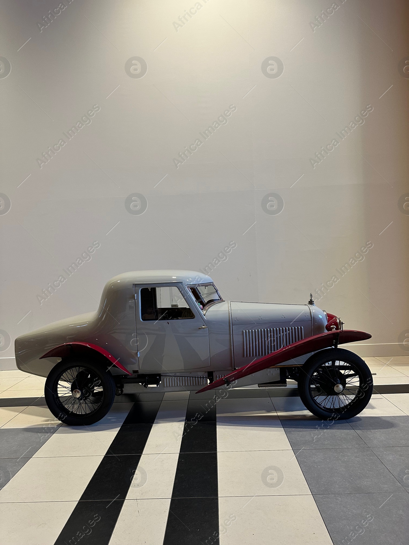 Photo of Hague, Netherlands - November 8, 2022: Beautiful view of white retro car in Louwman museum