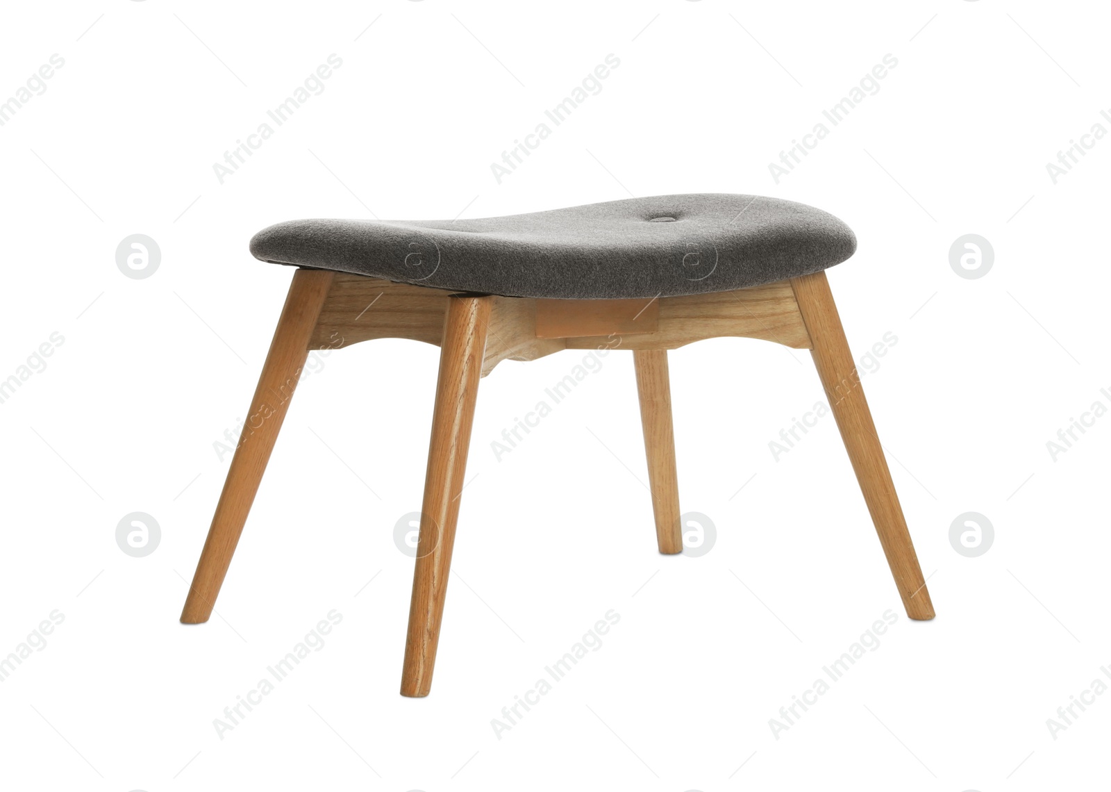 Photo of Stylish stool isolated on white. Interior element