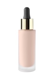 Bottle of skin foundation isolated on white. Makeup product